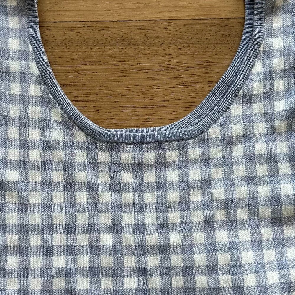 Garage Light Purple Checker Crop Top